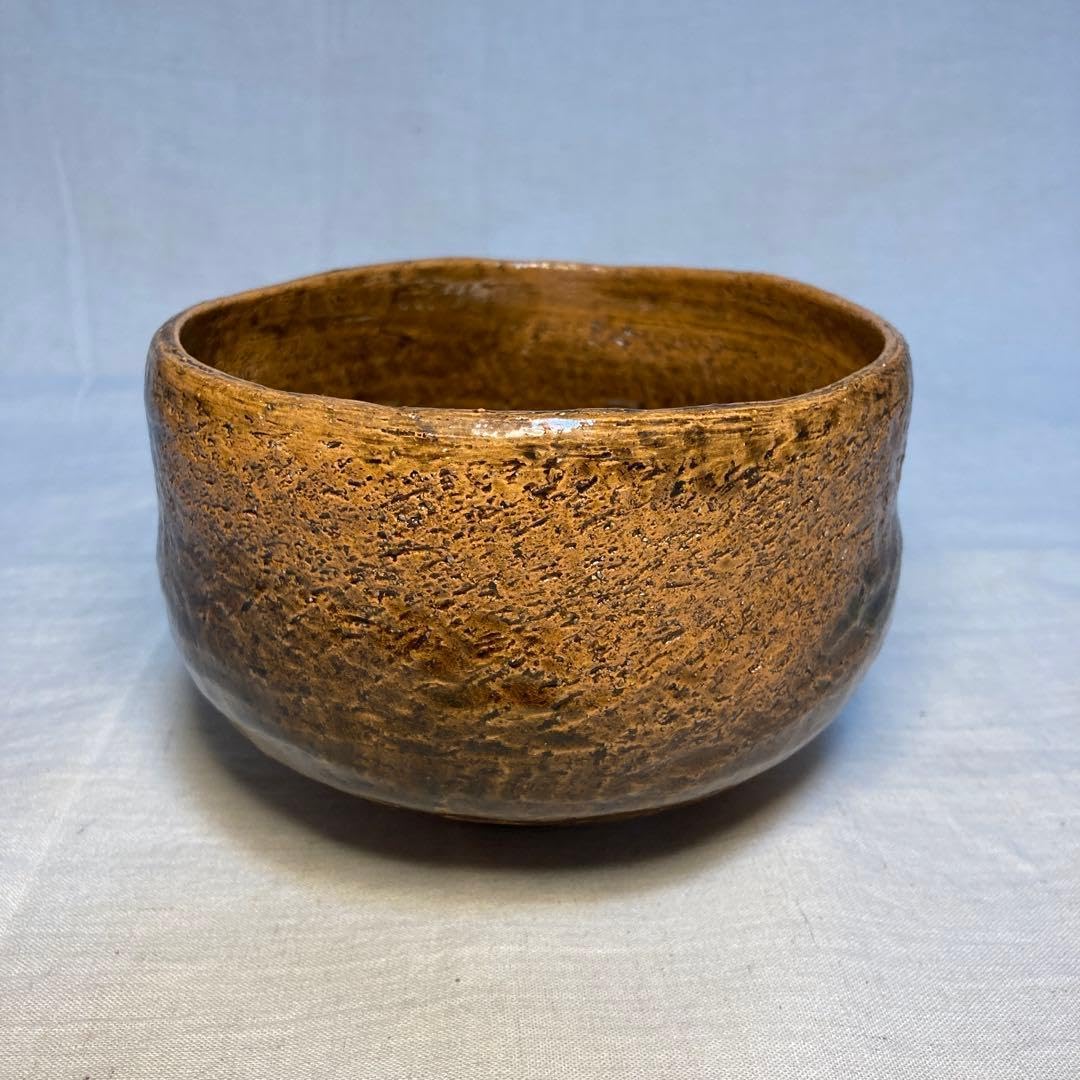 c166・茶碗 色絵 四季草花 南口閑粋 木箱 茶道具 NI7