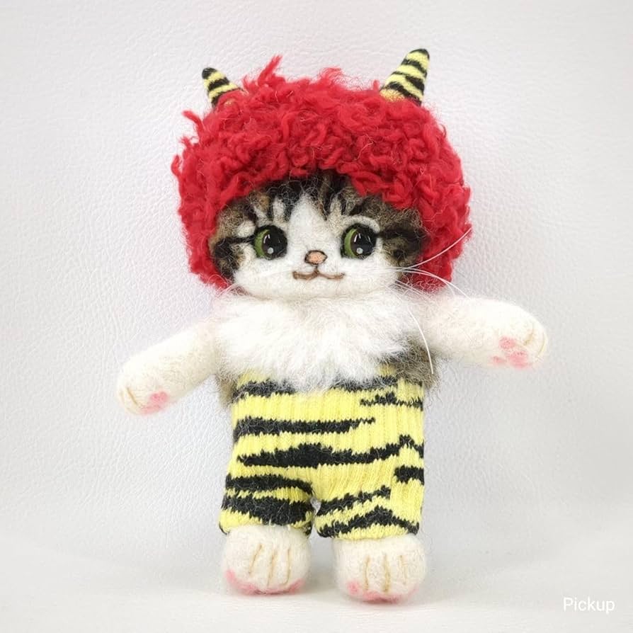 テディベア作家 アーティストベア 猫 ぬいぐるみ ミックスカラーの猫