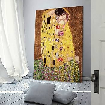 Amazon.co.jp: Gustav Klimtグスタフ・クリムト絵画作品『接吻,1907