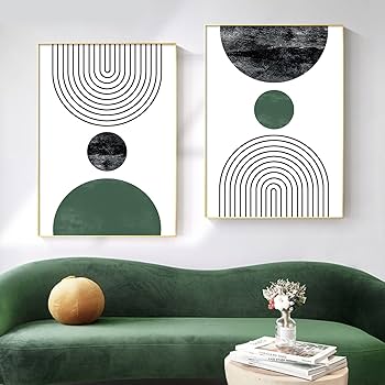 アートポスター パネル 北欧 幾何学 抽象的 ミッドセンチュリー 3枚
