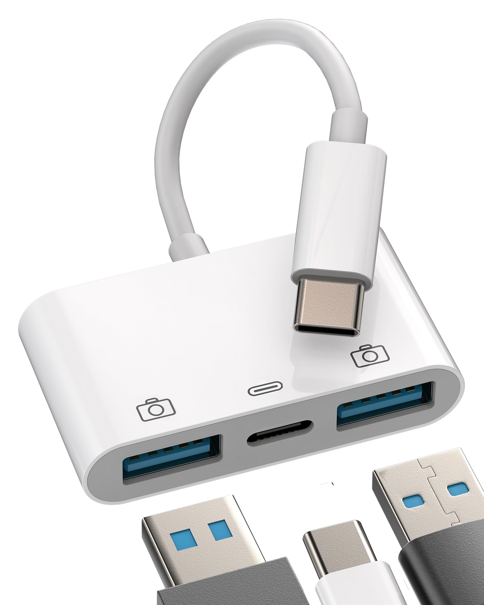 Amazon.co.jp: Type C USB 変換アダプタ同時急速充電器（3in1