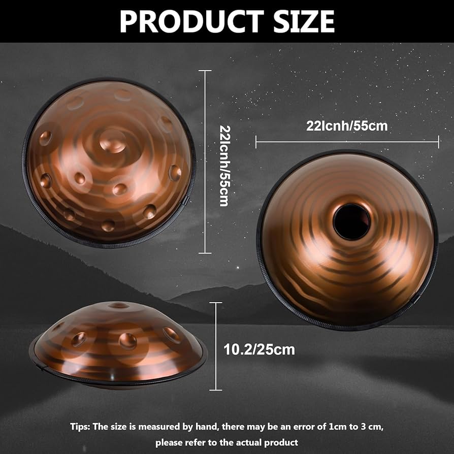 ハンドパン 小さめの46センチ 9音 Gマイナー A＝440Hz ハンドパン 小さめの