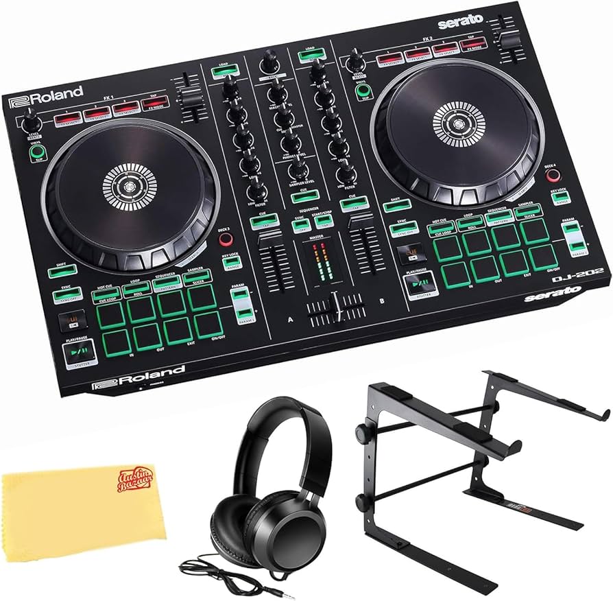 Amazon.com: Roland DJ-202 DJ Controller Bundle with Stand