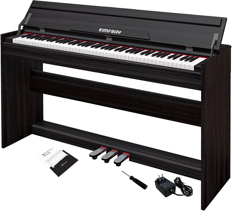 Amazon | KIMFBAY 電子ピアノ 88鍵盤 木製 電子ピアノ アップライト 88