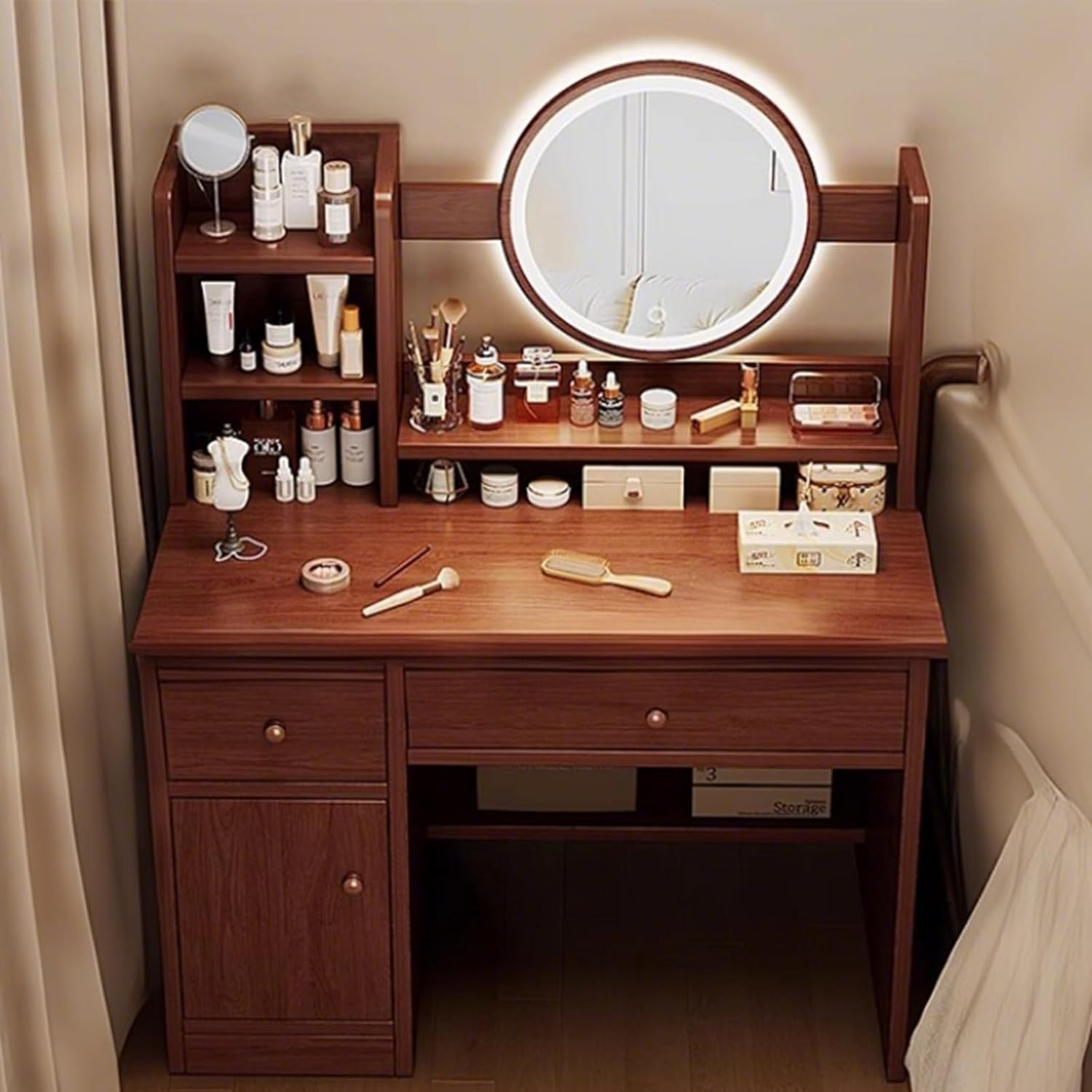 ②エレガント マントルピース 収納 5段 キャビネット システムラック