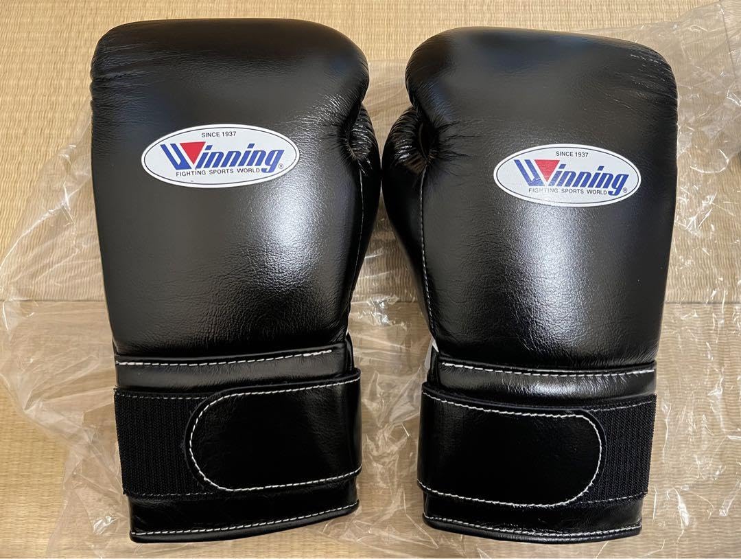 Winning ボクシンググローブ 14 oz ブラック ヘッドギアMサイズ 【公式