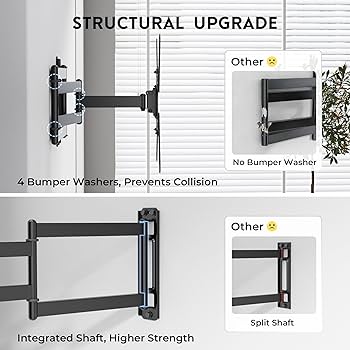 Amazon.com: BONTEC TV Wall Mount for 26–65 Inch Flat and Curved