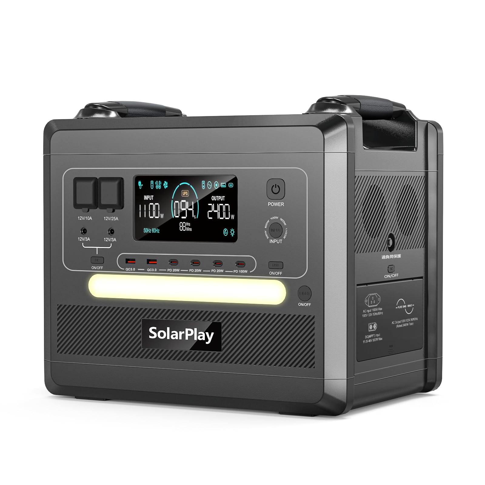 SolarPlay ポータブル電源 2300Wh 14ポート SOLARPLAY 2500Wポータブル