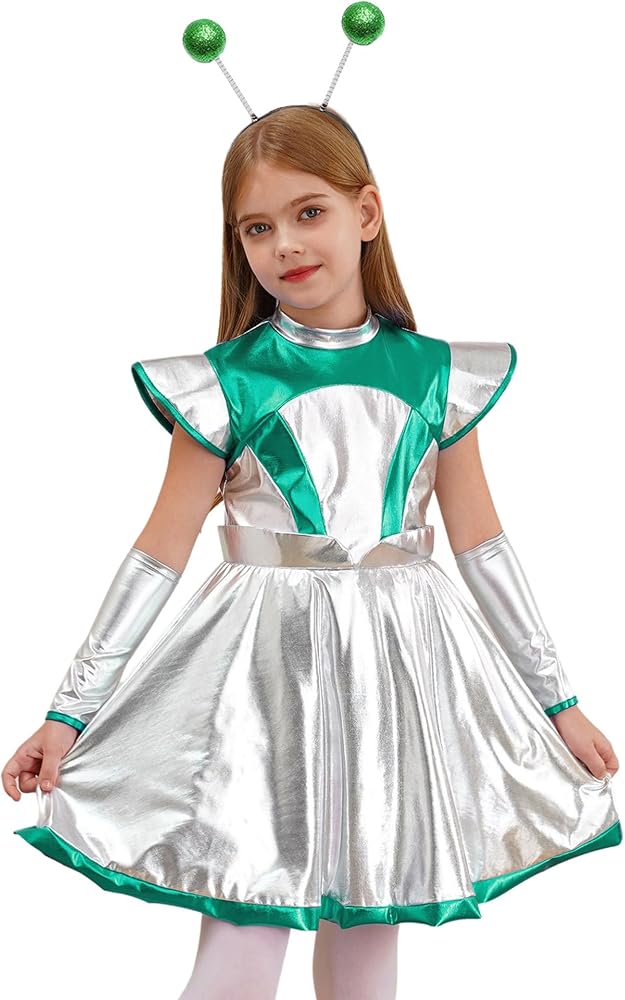 Amazon.com: Jugaoge Girls Alien Costume Halloween Space Man Dress