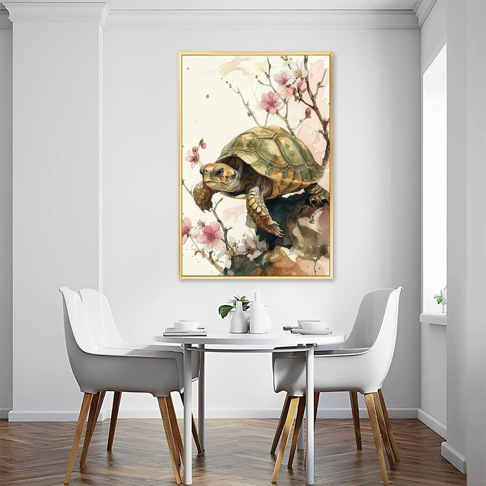 亀 油絵 原画 絵 動物 インテリア 絵画 アート かわいい おしゃれ