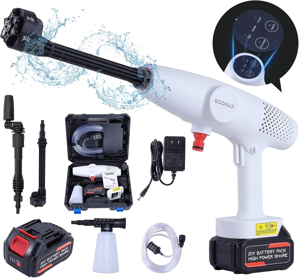 Amazon | 【2024初登場・第4世代】 高圧洗浄機 コードレス BOOMAX 充電