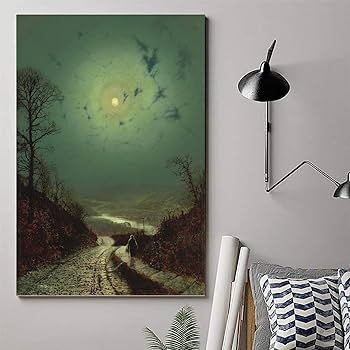 Amazon.com: John Atkinson Grimshaw Painter Works《Wet Road Under