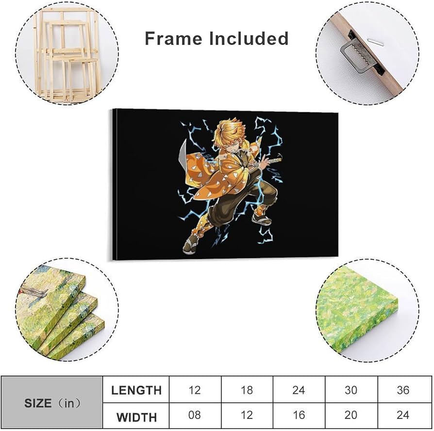 Amazon.co.jp: 鬼滅の刃 我妻善逸 ポスター アートパネル 装飾画