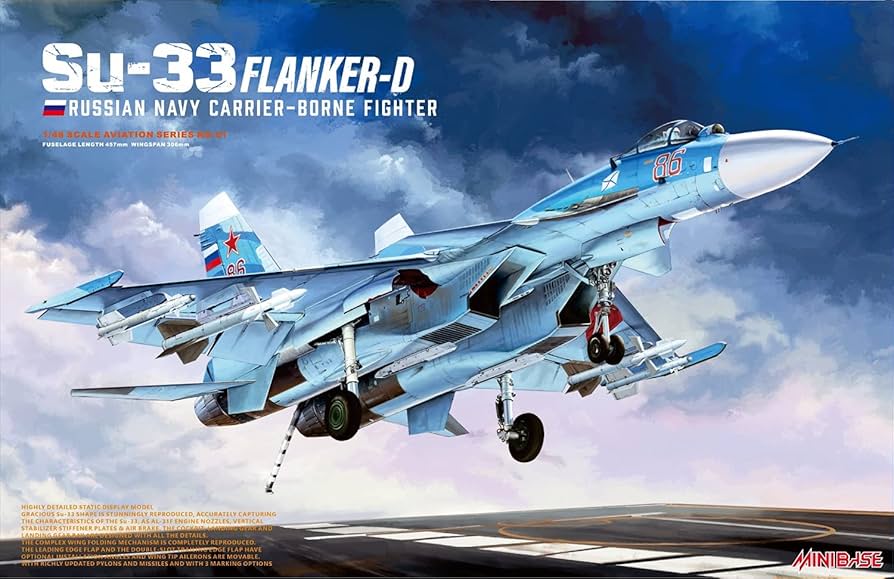 Minibase 1/48 Su-33 Flanker-D : Amazon.ca: Toys & Games