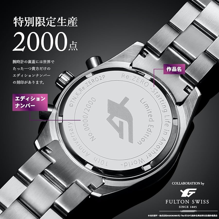 Amazon | TVアニメ『Re:ゼロから始める異世界生活』クロノグラフ腕時計