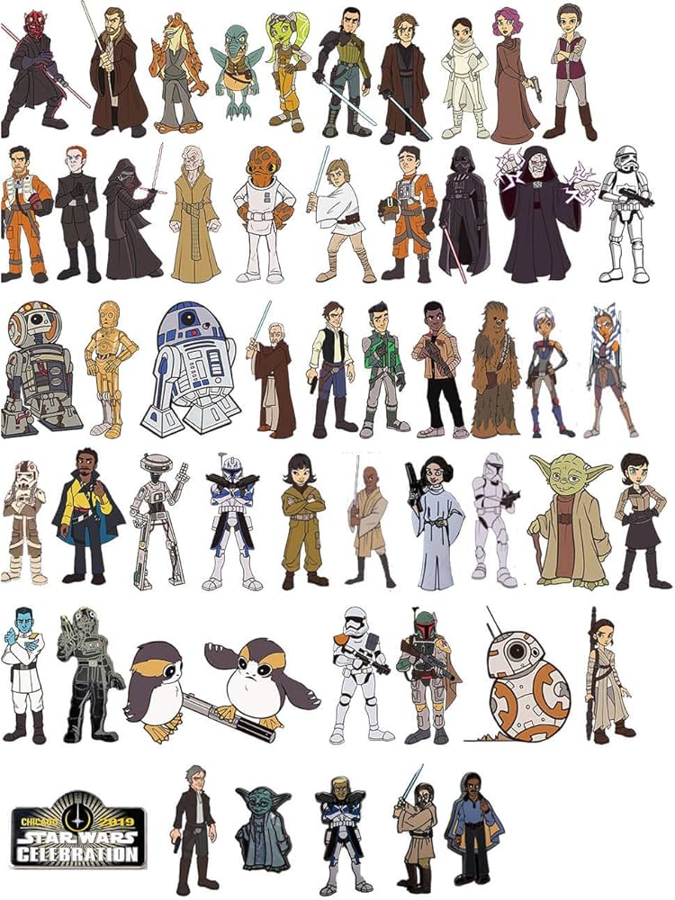Amazon.com: Star Wars Celebration Chicago 2019 - Set of 47 Pins