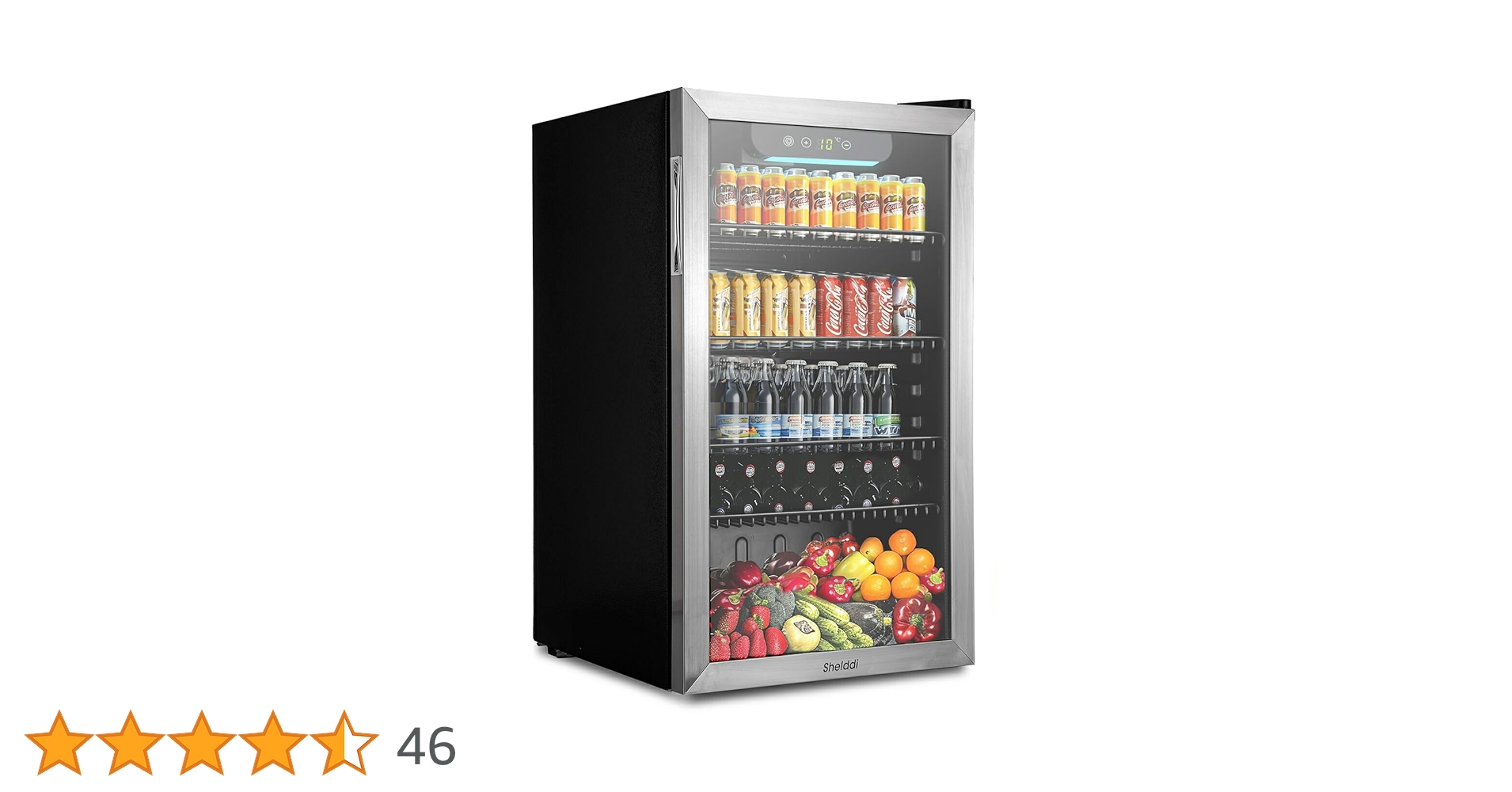 未使用】93ℓ Shelddi 透明ガラス冷蔵庫・ワインセラー 送料込み 未使用