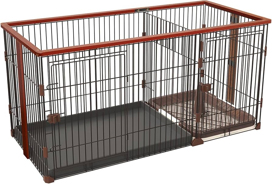 TUIYIDUO 犬のケージ ペットケージ 屋根付き110x72x101.5cm TUIYIDUO