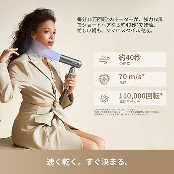 Amazon | dreame (ドリーミー) Pocket 速乾ヘアドライヤー 3つの