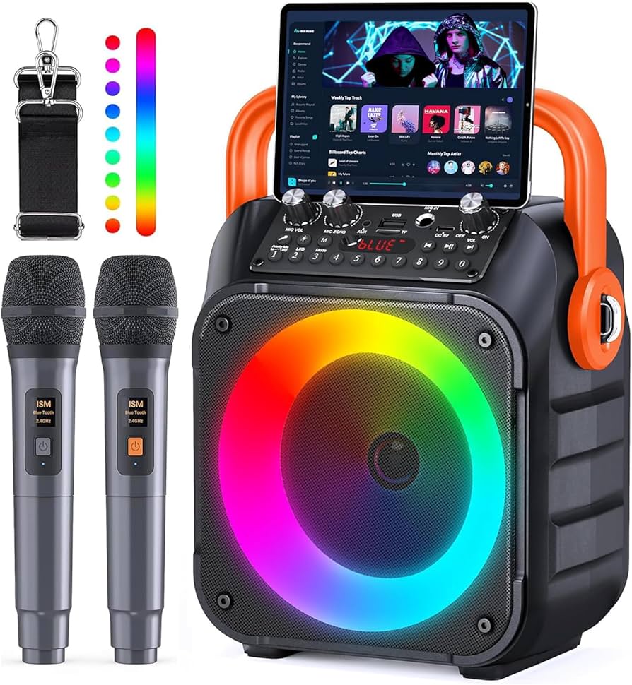 カラオケセット ワイヤレスマイク スピーカーセット 拡声器 Bluetooth