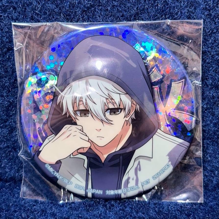 ブルーロック ホログラム缶バッジ 凪誠士郎 御影玲王 GIGO限定 ブルー