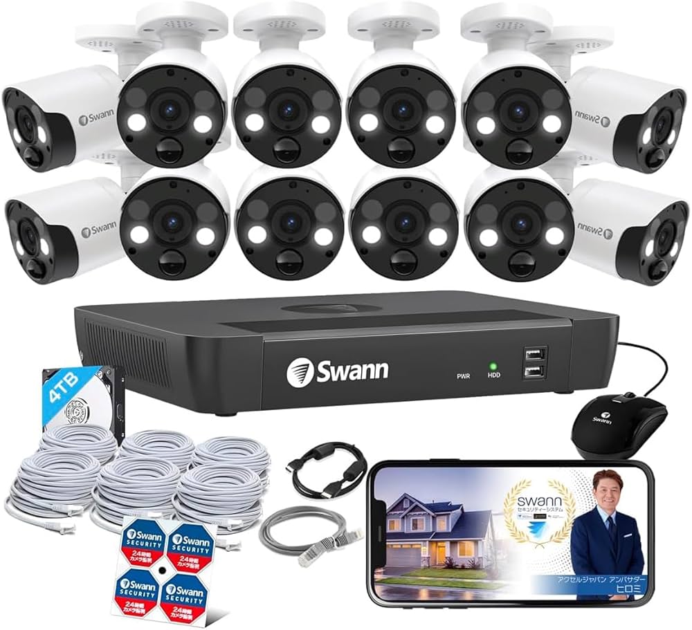 Amazon.co.jp: 【日本正規代理店】Swann セキュリティカメラ 16CH 4K