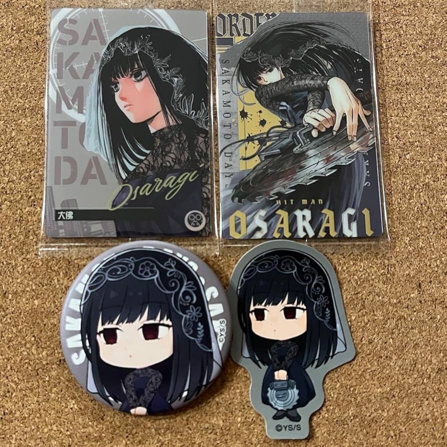 あみあみ限定特典】大佛 缶バッジセット SAKAMOTO DAYS_墨絵風ちょい