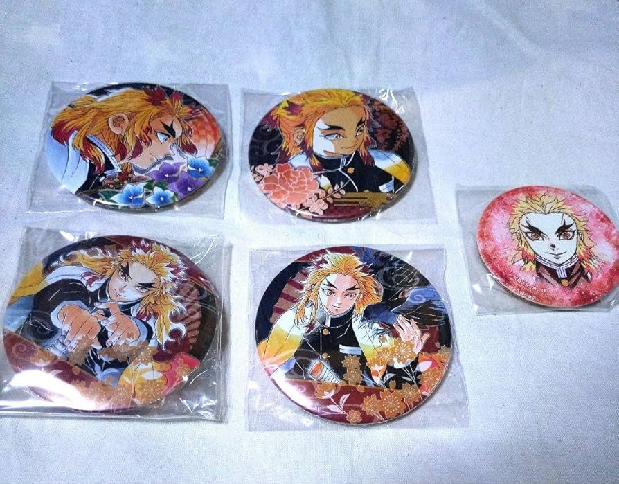 鬼滅の刃 煉獄杏寿郎 缶バッジ 中国 上海 ジャンプショップ 限定 鬼滅