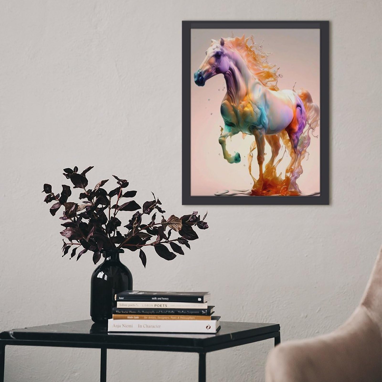 セラミック絵画 馬 陶芸絵画 ダイヤモンド絵画 風水に良い セラミック