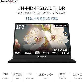 Amazon.co.jp: JAPANNEXT 17.3インチ モバイルモニター IPS パネル