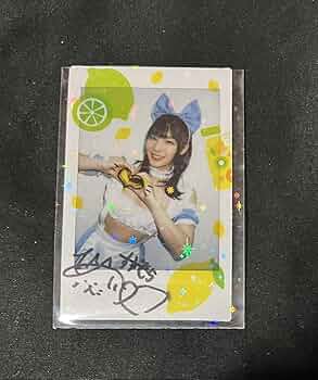 鈴村あいり 直筆サイン入りチェキ チェキ コスプレ ホワイト ブラック