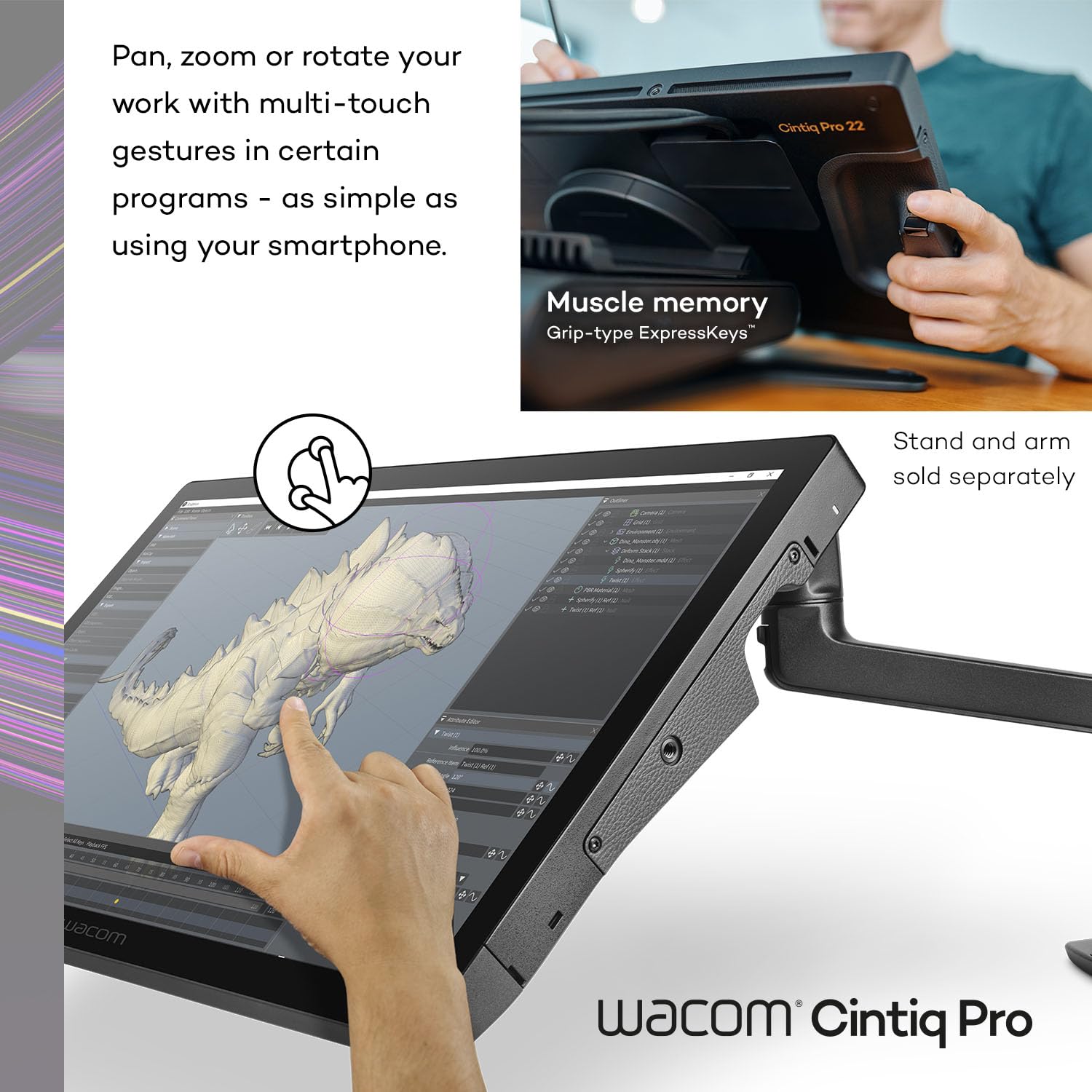 Amazon | Wacom Cintiq Pro 22 ドローイングタブレット スクリーン付き