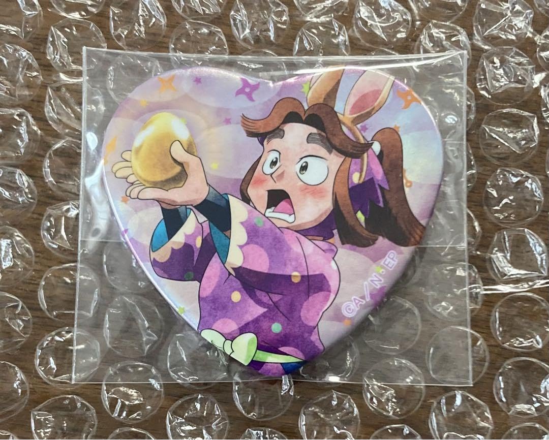 バラ売り可能】忍たま乱太郎 ナンジャコラボ ハート缶バッジ 文次郎