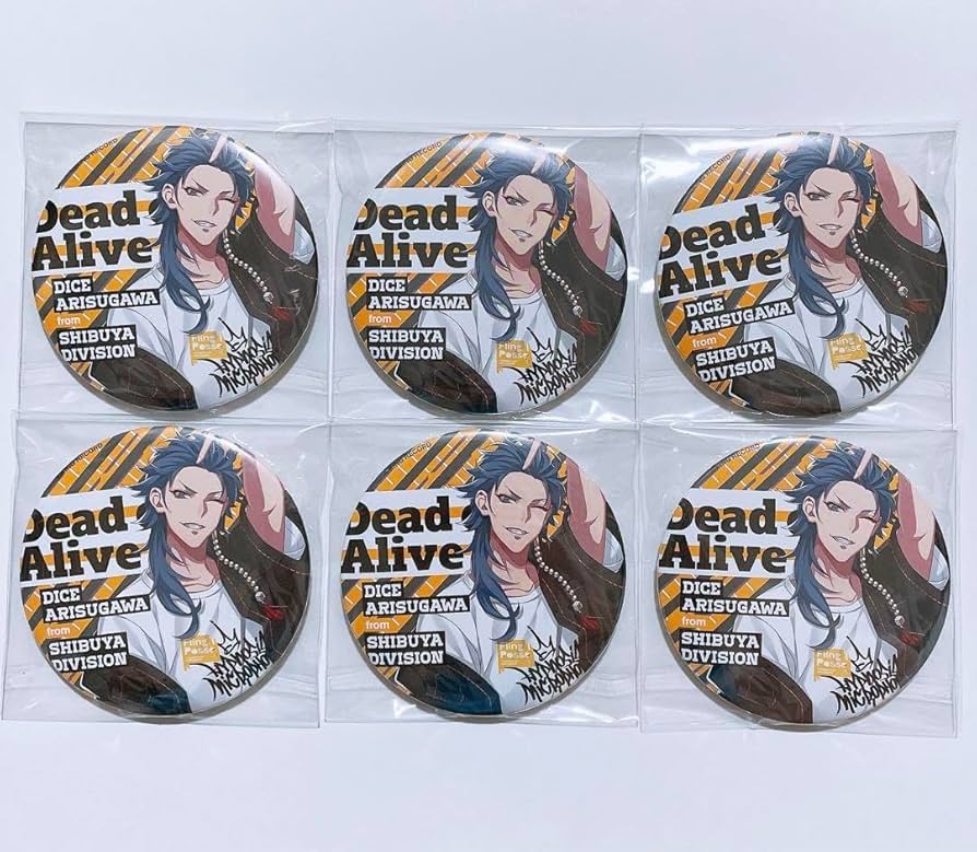 有栖川帝統 BASE 缶バッジ ヒプノシスマイク BASE 限定 ホログラム 缶