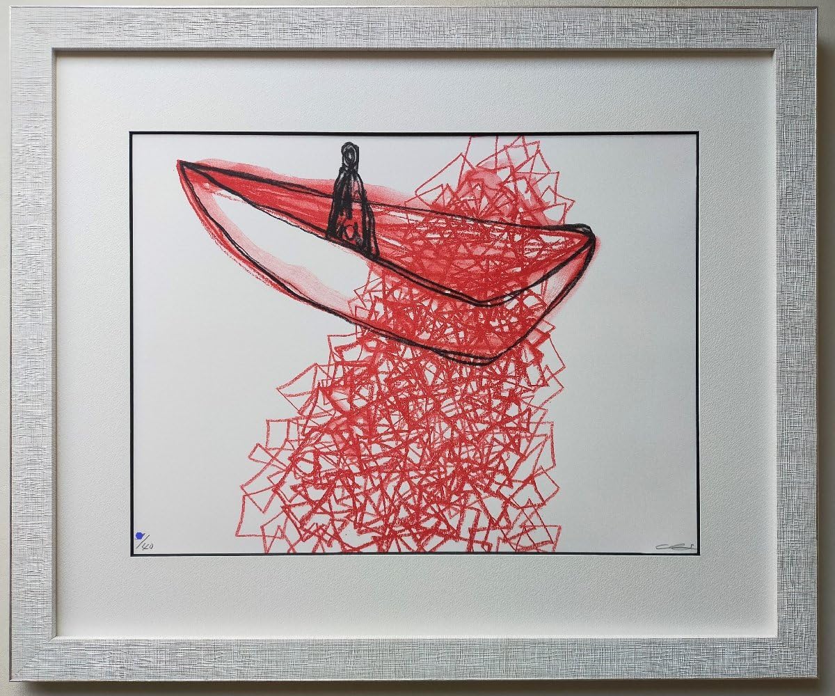 リン松岡 「隈取り」 リトグラフ 直筆サイン・エディション・作品証明