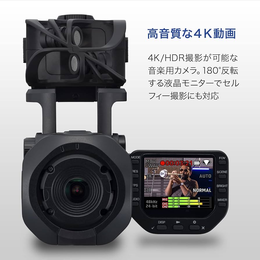 Amazon.co.jp: ZOOM 4Kビデオカメラレコーダー Q8n-4K XLR 2系統入力