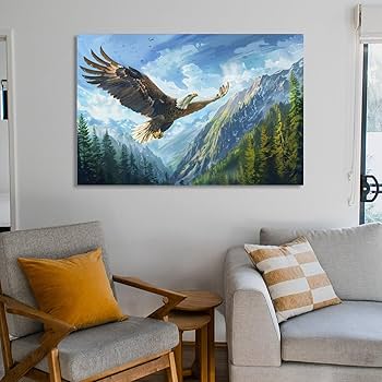 Amazon.co.jp: 絵画 鷲は翼を広げて高く飛びます アートパネル