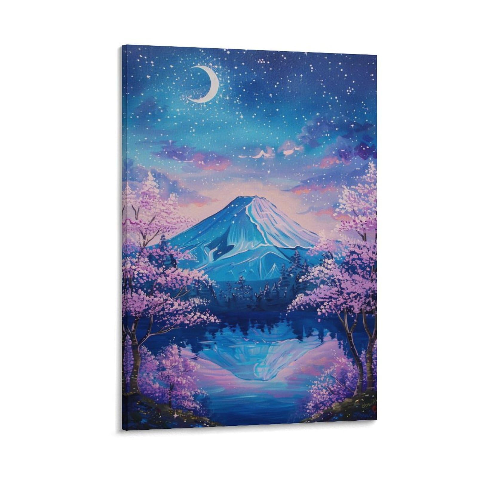 油絵 絵画 【夜桜の三日月】 油絵 絵画 【夜桜の三日月】 【公式通販】