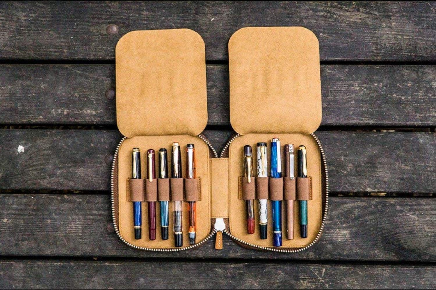 Amazon.co.jp: Galen Leather ガレンレザー ラウンドジップ 10本差し