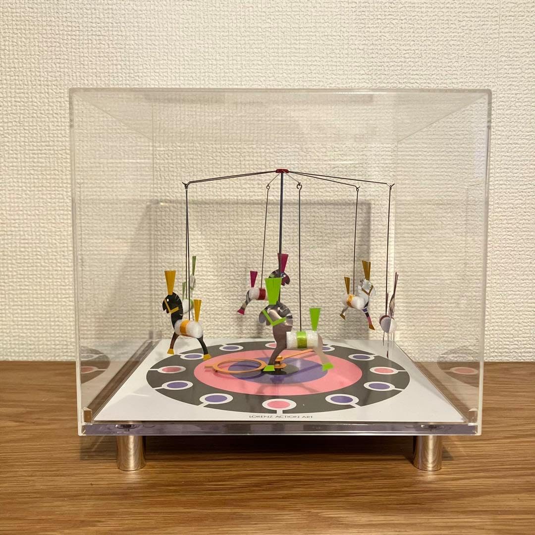 JECO水晶時計 メリーゴーランド 杉井清二 天体 置時計 ポストモダン