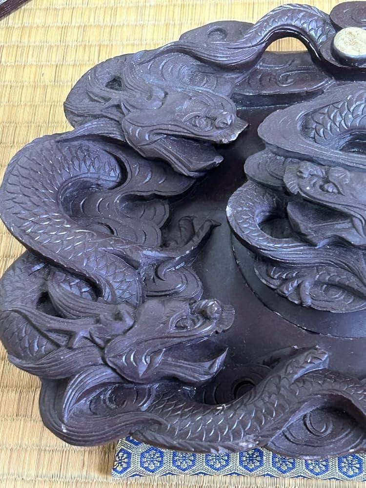 究極の古美術◼️蔵から超デカイ龍のスズリが出てきまし