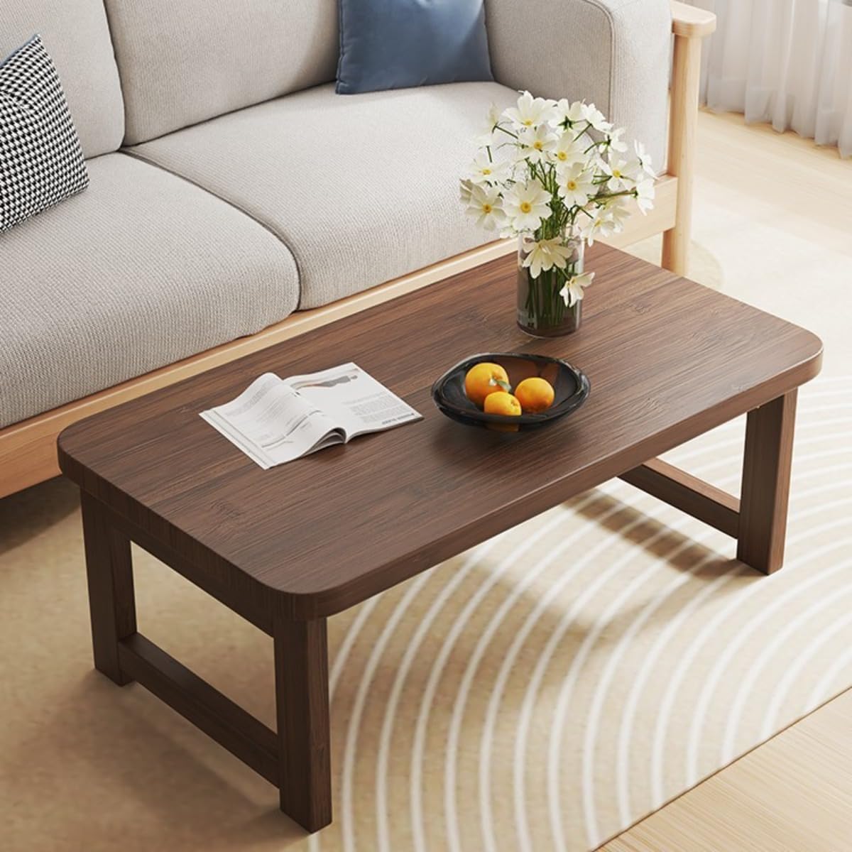 カリモク ローテーブル 座卓 和室 木製 猫足 猫足 の テーブル