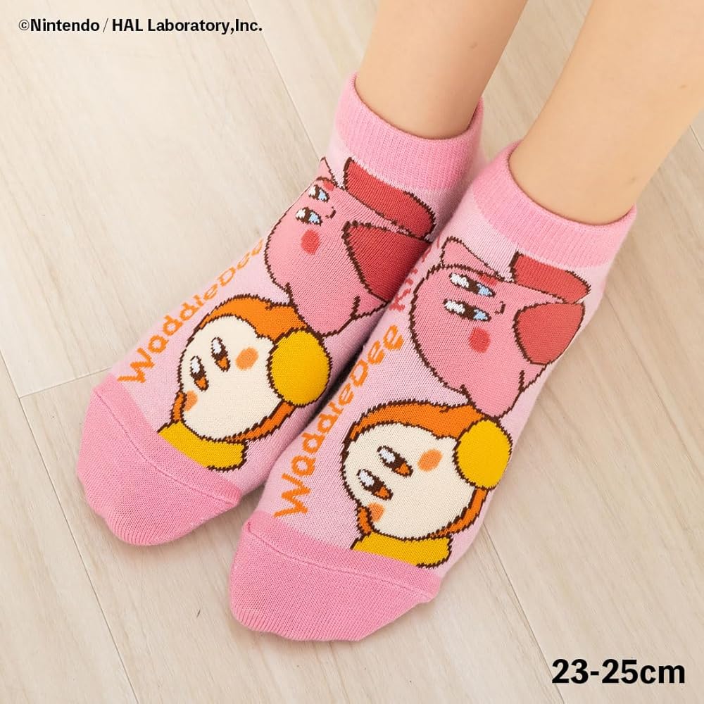 Amazon | 【星のカービィ】カービィ ワドルディ 横向き柄 スニーカー丈