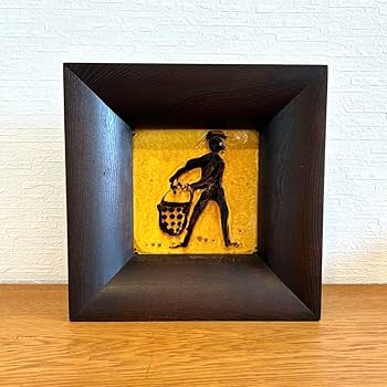 陶芸家船木研児研兒舩木陶板陶額鹿民藝河童カッパ読書する河童