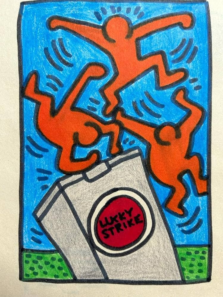 Amazon.co.jp: キースヘリング直筆手書き財団認証印鑑定書 LUCKY