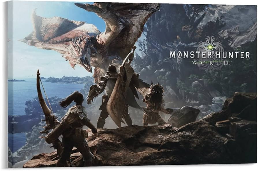 Amazon.co.jp: モンスターハンター：ワールド アニメ ポスター 装飾画