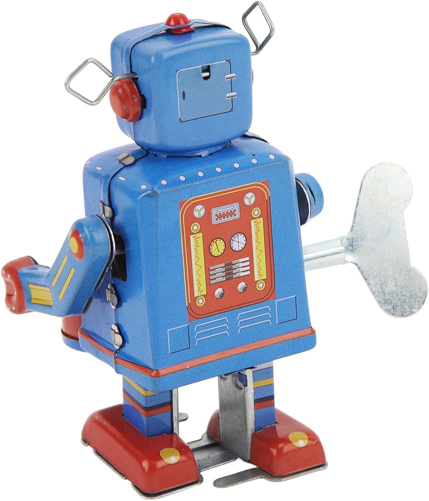 Amazon.co.jp: ゼンマイおもちゃ 時計じかけドラムロボットおもちゃ