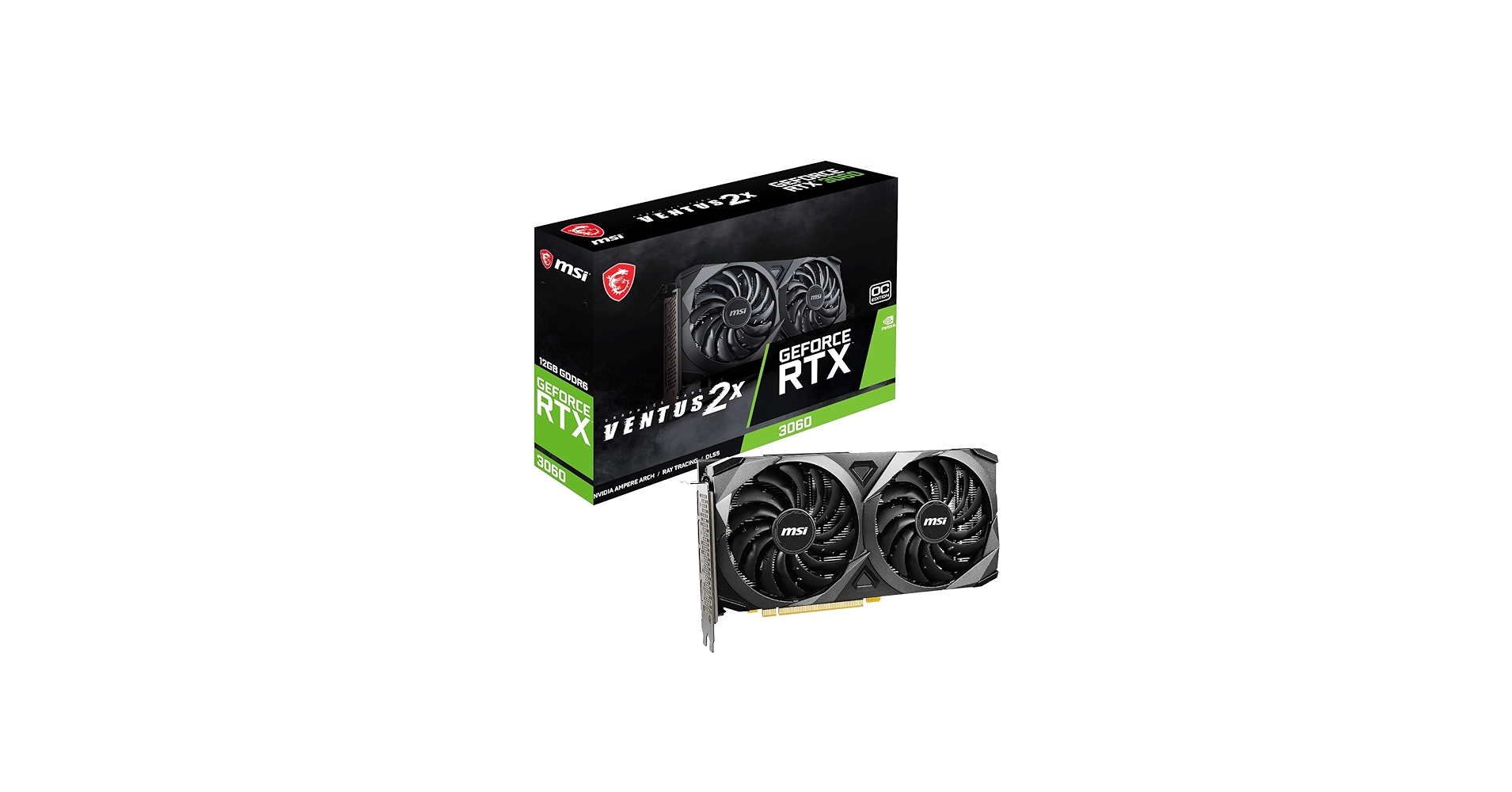 Amazon.com: MSI GeForce RTX 3060 Ventus 2X 12G OC, Gaming Graphics