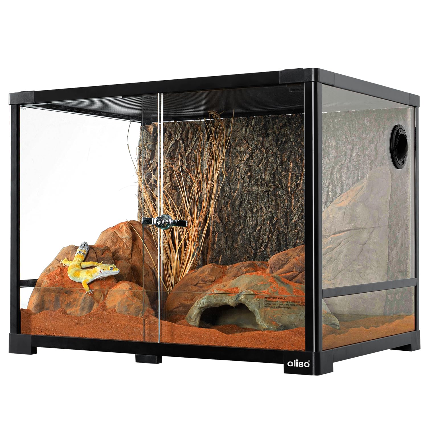 Amazon | 120L 爬虫類ケージ グラステラリウム 透明 W60×D45×H45CM