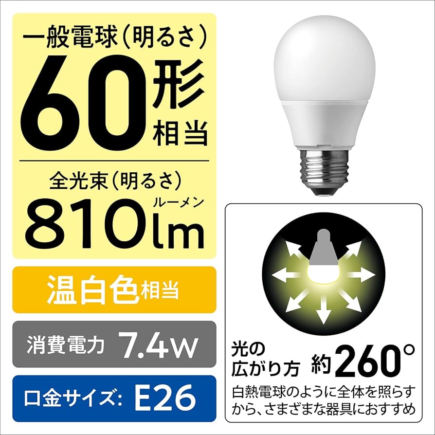 Amazon.co.jp: パナソニック パルック LED電球 口金直径26mm プレミアX